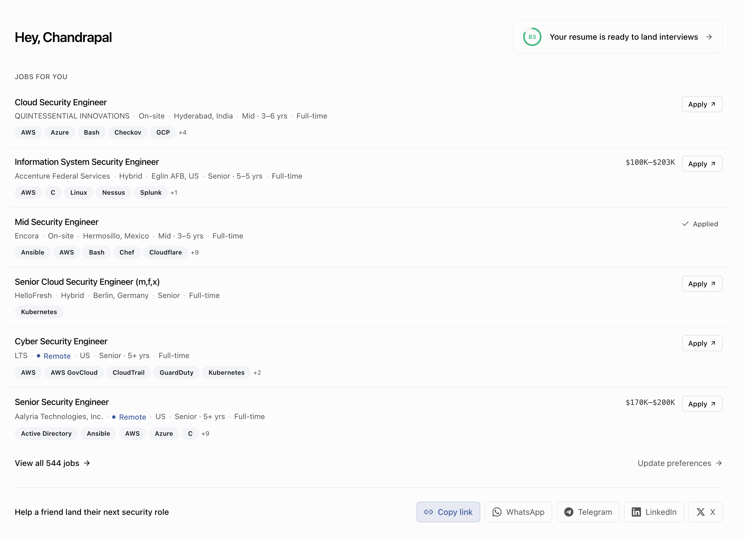 Redesigned SecRoles dashboard